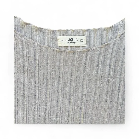 Natural Life Oatmeal Ribbed Top - Picture 4 of 5